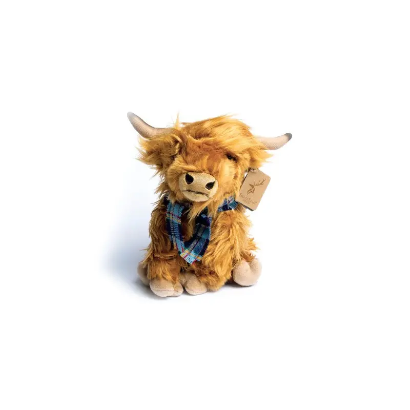 [SJB-14060] Limited Edition Hairy Coo 'Hector' Plush Toy with Tartan Scarf
