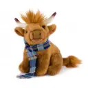 Limited Edition Hairy Coo 'Hamish' Plush Toy with Tartan Scarf